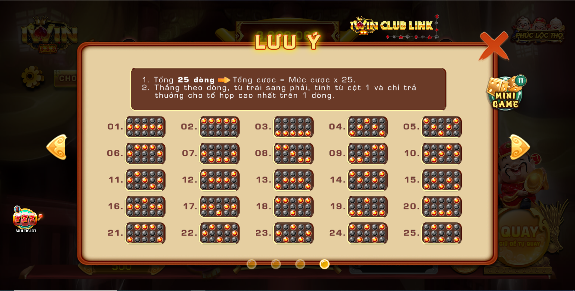 lưu ý slot game phúc lộc thọ iwin club