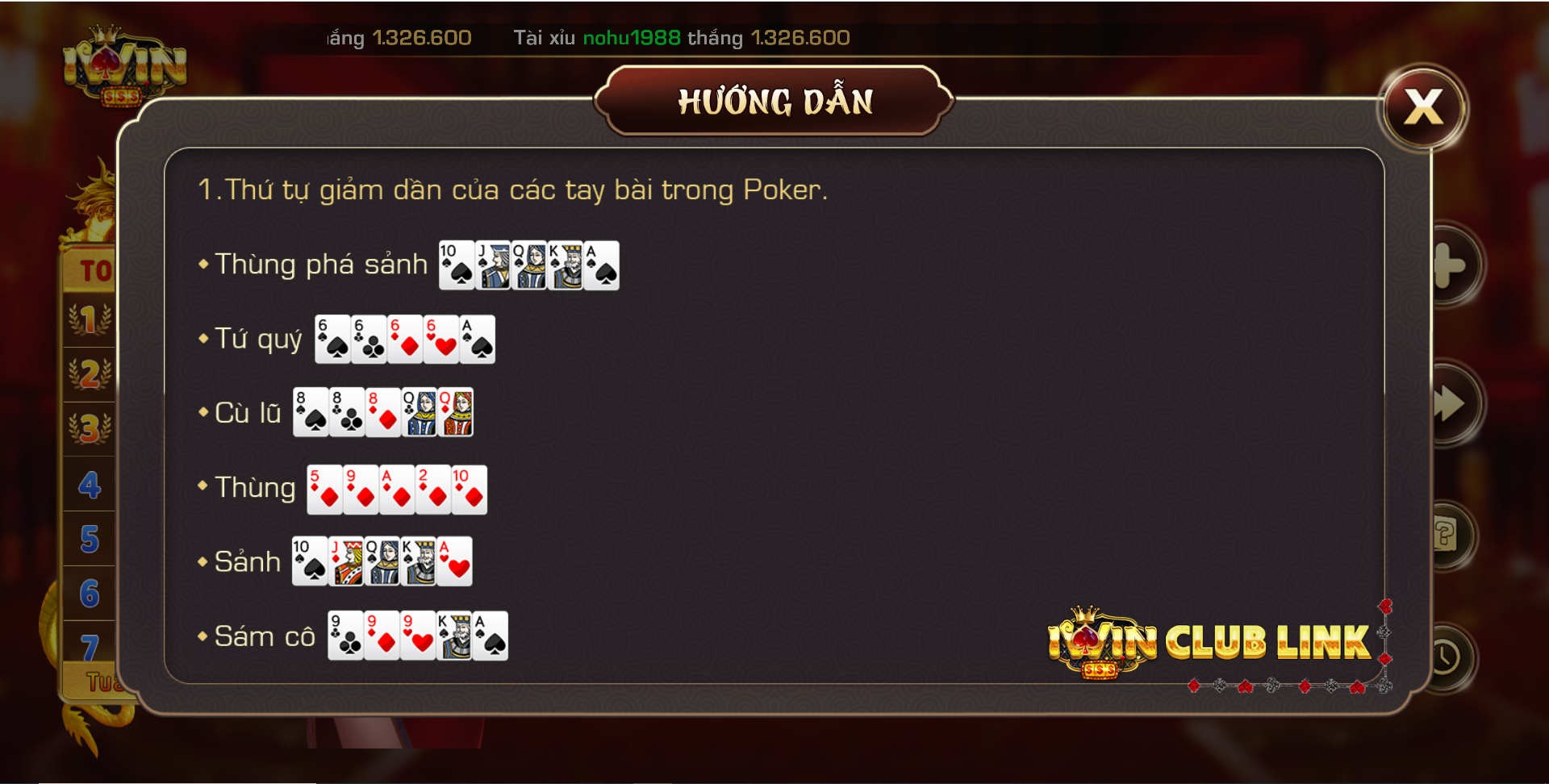 quy tắc so bài trong poker iwin