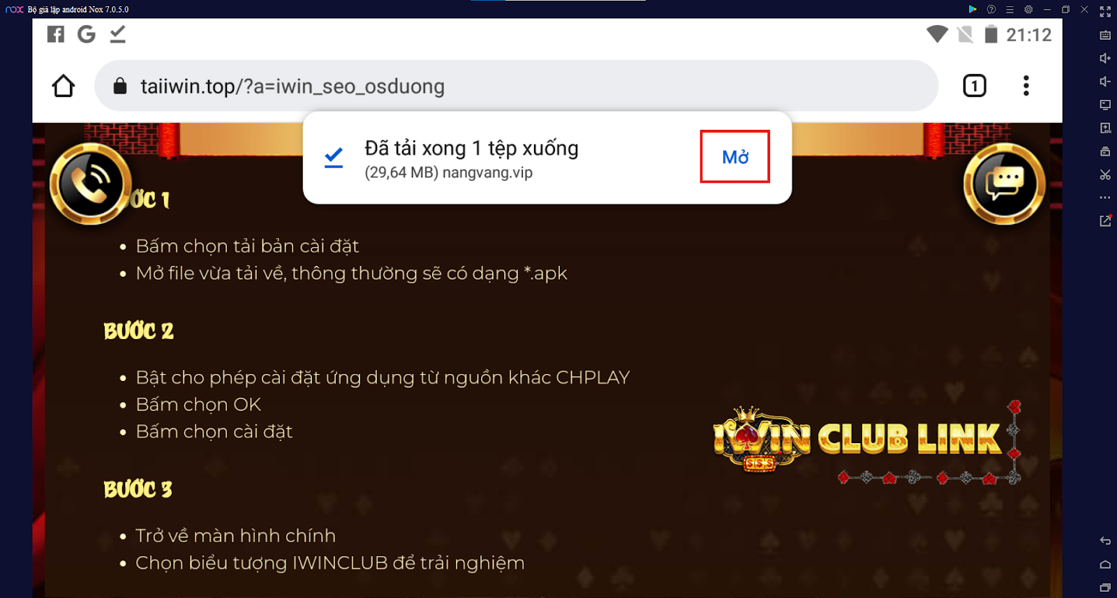 Tải app IWIN hướng dẫn cụ thể trên hình